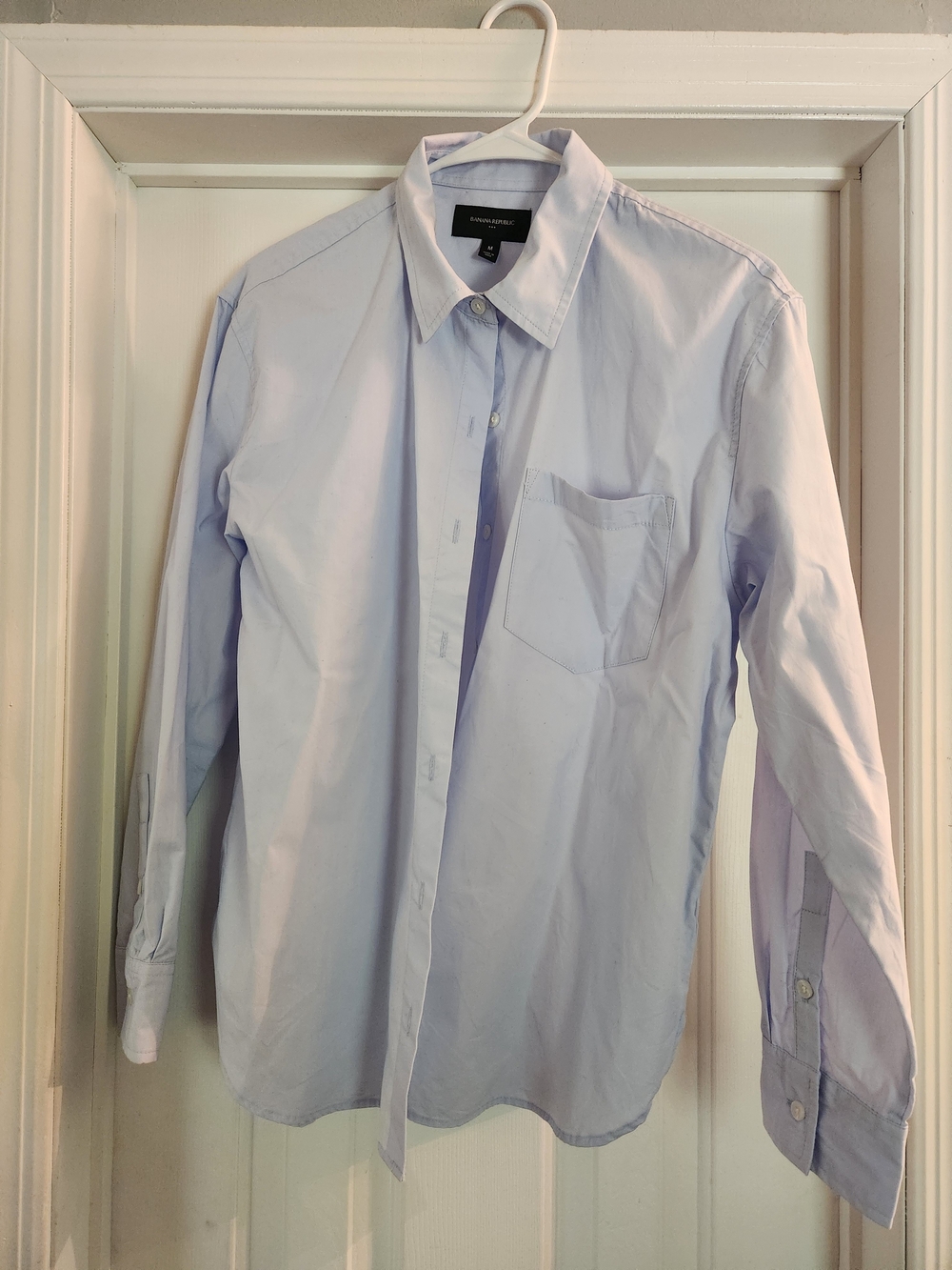 Banana Republic Light Blue Women's Long-Sleeve Dress Shirt